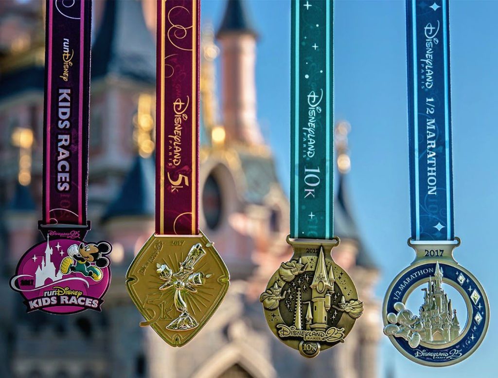 runDisney 2017 Disneyland Paris Medals (without challenge)