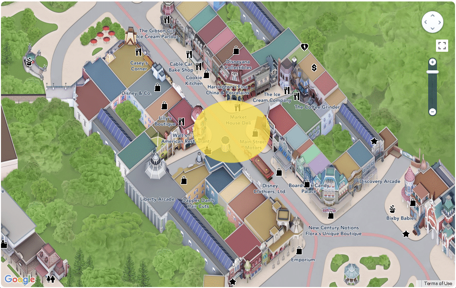 Disneyland Paris - Map - Main Street USA