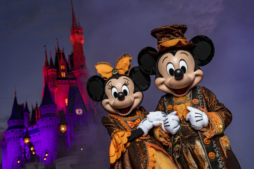Mickey and Minnie in their Halloween Outfit at Magic Kingdom
