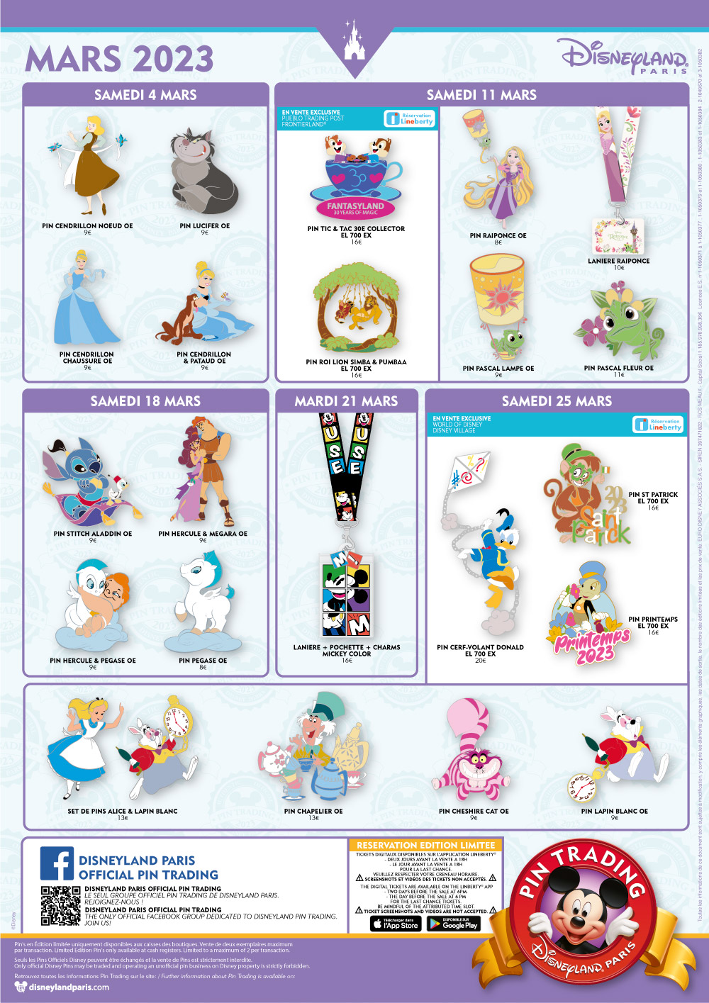 Disneyland Paris New Pin Releases for March 2023 Travel to the Magic